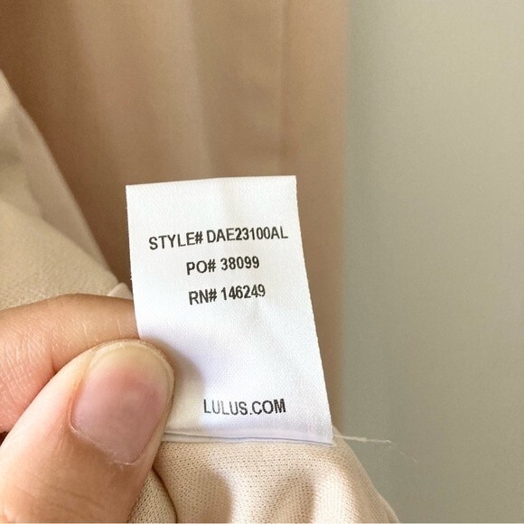 Lulus Lots of Love Beige Strapless Ruffle Midi Dress XS - Picture 6 of 6